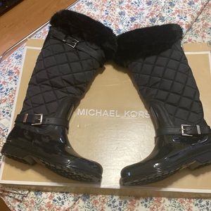 Brand new  never worn rain boots   MK Micheal Kors. Size 8